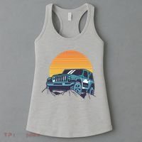 Driving In Sunset Retro Women's Tank Top thumb 3