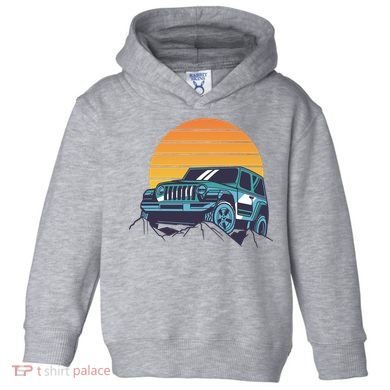 Driving In Sunset Retro Toddler Hoodie