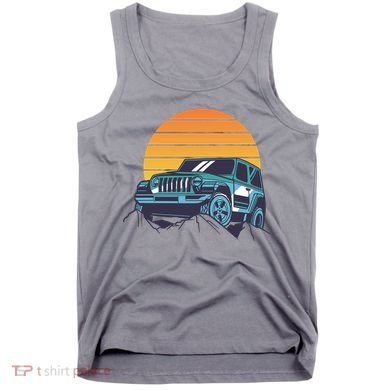 Driving In Sunset Retro Tank Top