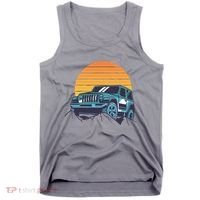 Driving In Sunset Retro Tank Top thumb 0