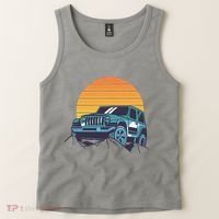 Driving In Sunset Retro Tank Top thumb 2