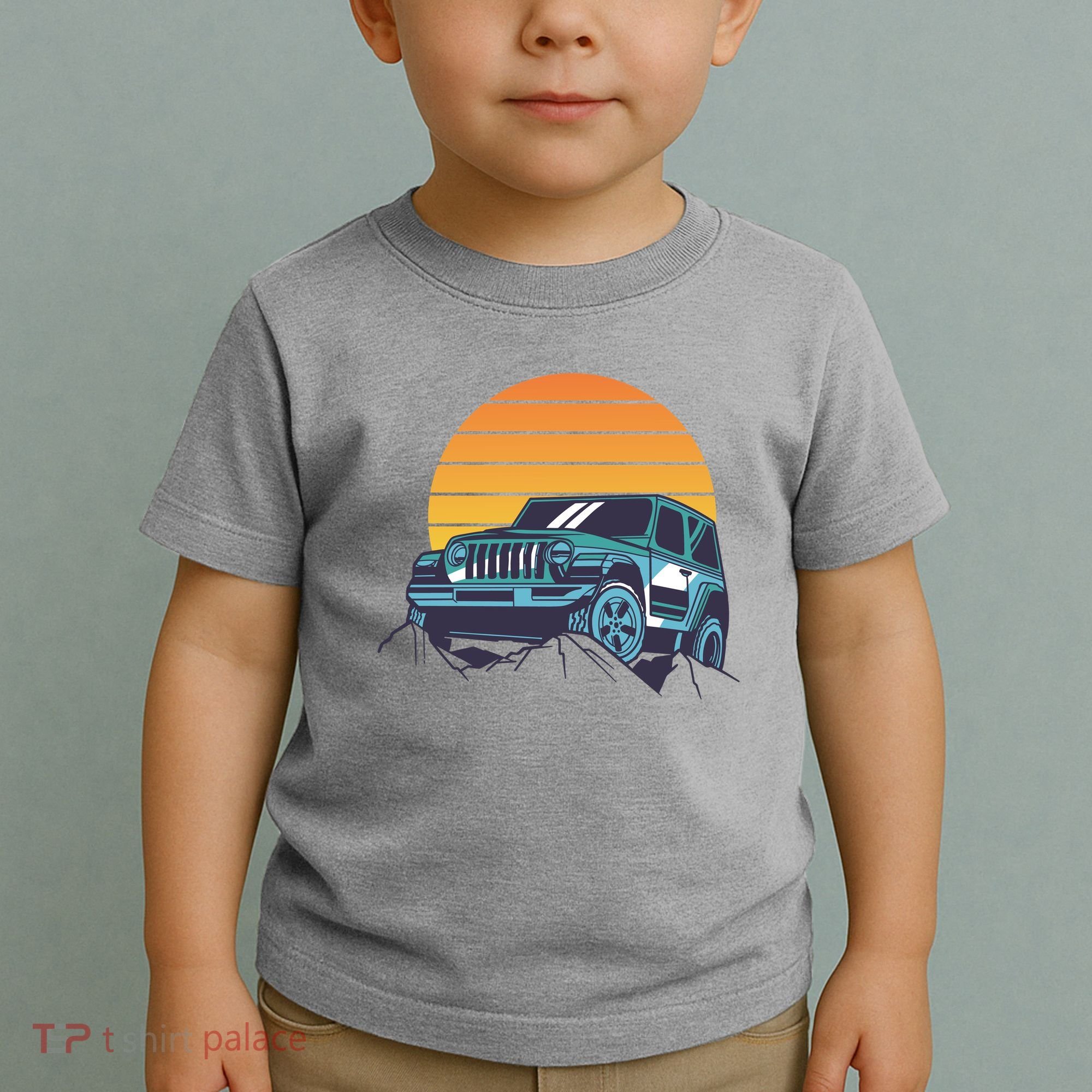 Driving In Sunset Retro Toddler T-Shirt