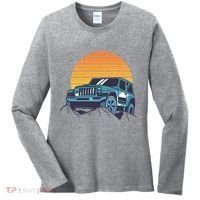 Driving In Sunset Retro Women's Long Sleeve Shirt thumb 0