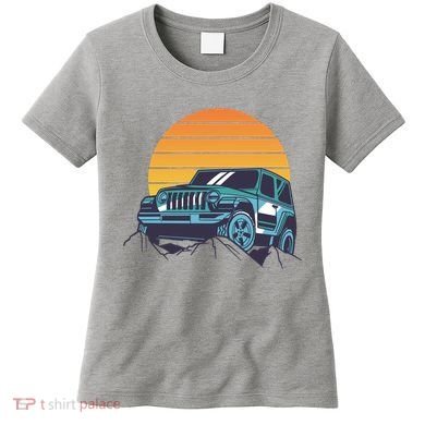 Driving In Sunset Retro Women's T-Shirt