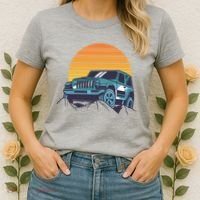 Driving In Sunset Retro Women's T-Shirt thumb 2