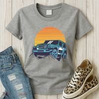 Driving In Sunset Retro Women's T-Shirt thumb 3