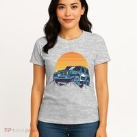 Driving In Sunset Retro Women's T-Shirt thumb 4