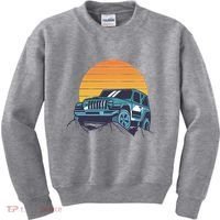 Driving In Sunset Retro Kids Sweatshirt thumb 0