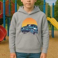 Driving In Sunset Retro Kids Hoodie thumb 2