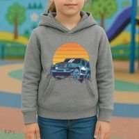 Driving In Sunset Retro Kids Hoodie thumb 3