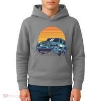 Driving In Sunset Retro Kids Hoodie thumb 4