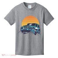 Driving In Sunset Retro Kids T-Shirt thumb 0