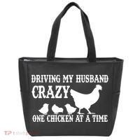 Driving My Husband Crazy One Chicken At A Time Tote Bag thumb 0
