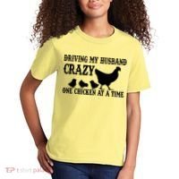 Driving My Husband Crazy One Chicken At A Time Kids T-Shirt thumb 2