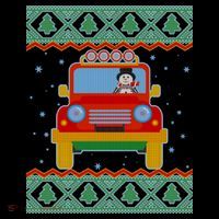 Driving Snowman Truck Ugly Christmas Sweater Coffee Mug thumb 5