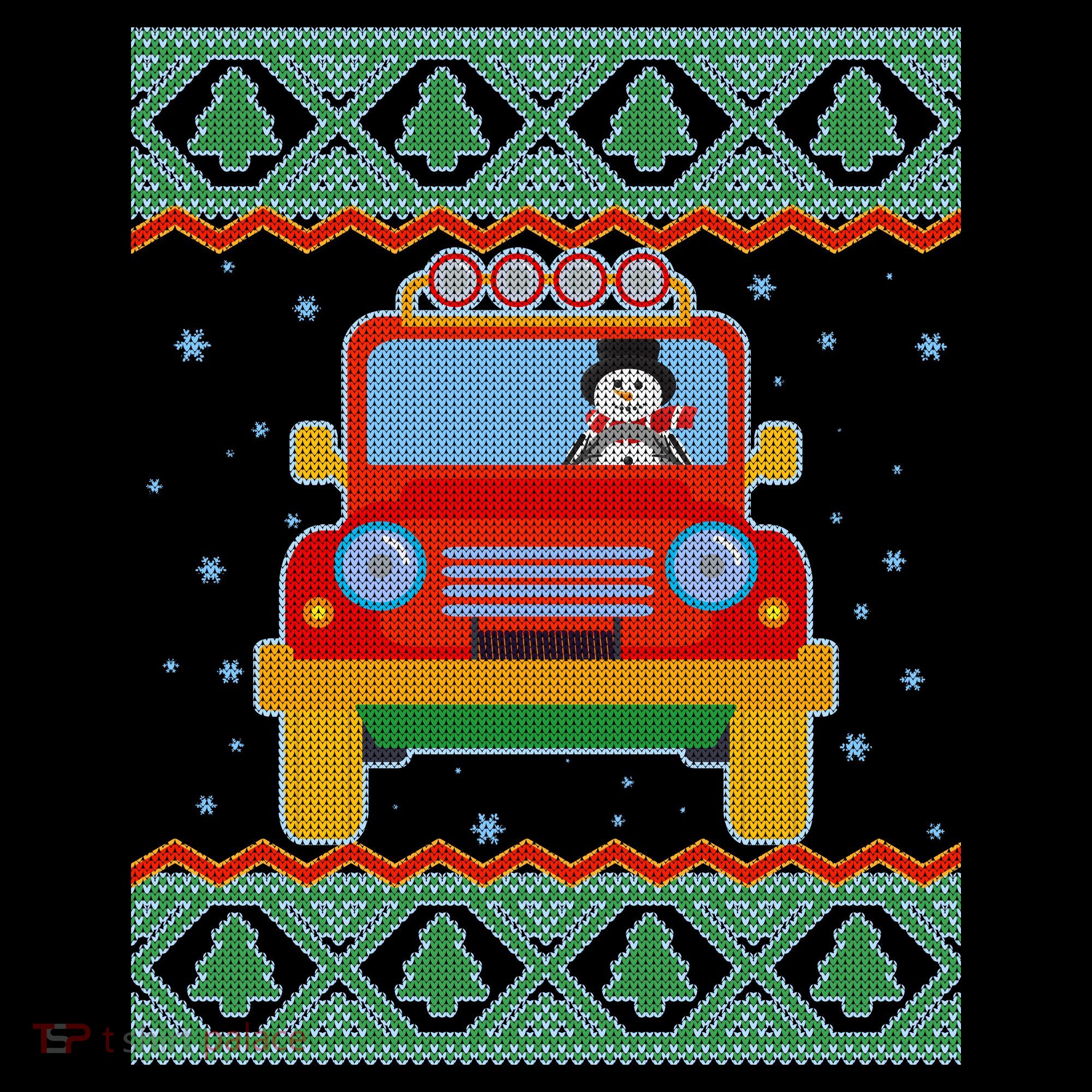 Driving Snowman Truck Ugly Christmas Sweater Coffee Mug