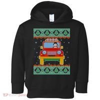 Driving Snowman Truck Ugly Christmas Sweater Toddler Hoodie thumb 0