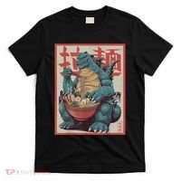 Dinosaur Ramen Japanese Art Graphic Kawaii Monster Anime T-Shirt thumb 0