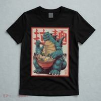 Dinosaur Ramen Japanese Art Graphic Kawaii Monster Anime T-Shirt thumb 5