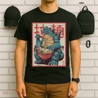 Dinosaur Ramen Japanese Art Graphic Kawaii Monster Anime T-Shirt thumb 6