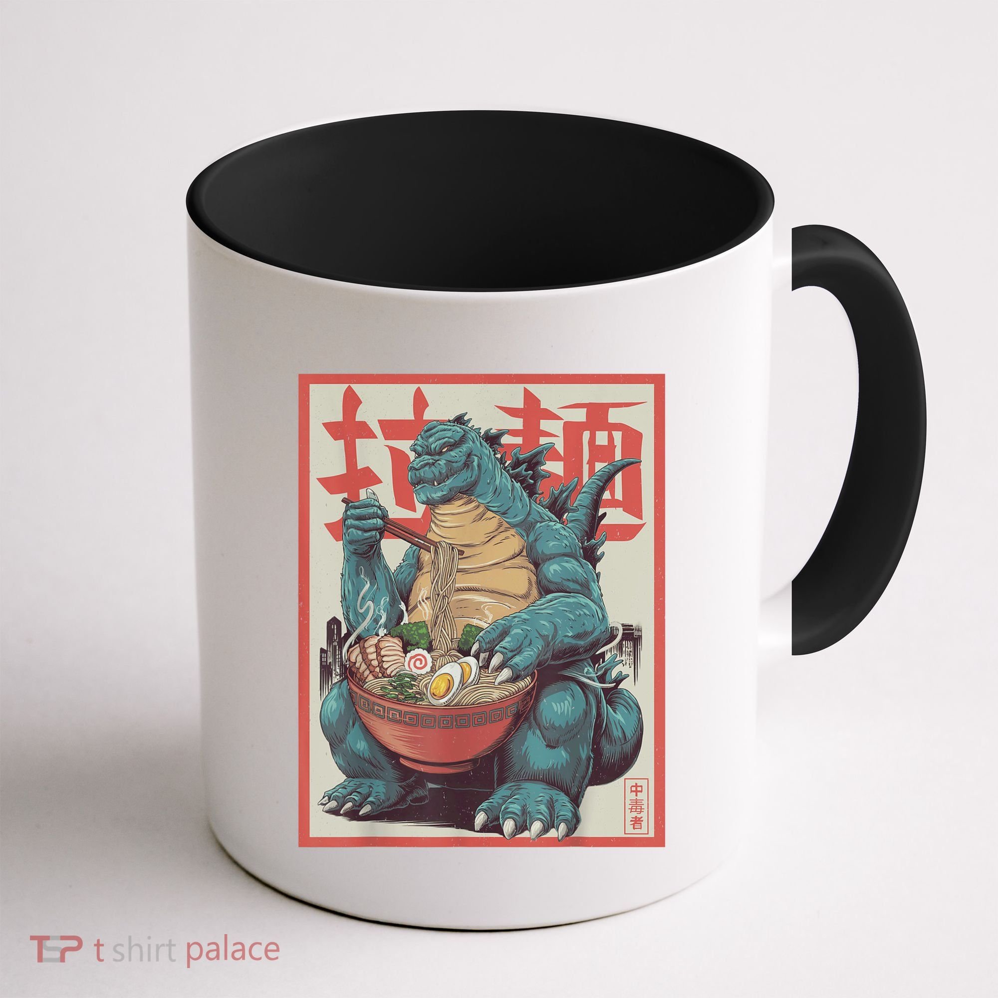 Dinosaur Ramen Japanese Art Graphic Kawaii Monster Anime Coffee Mug