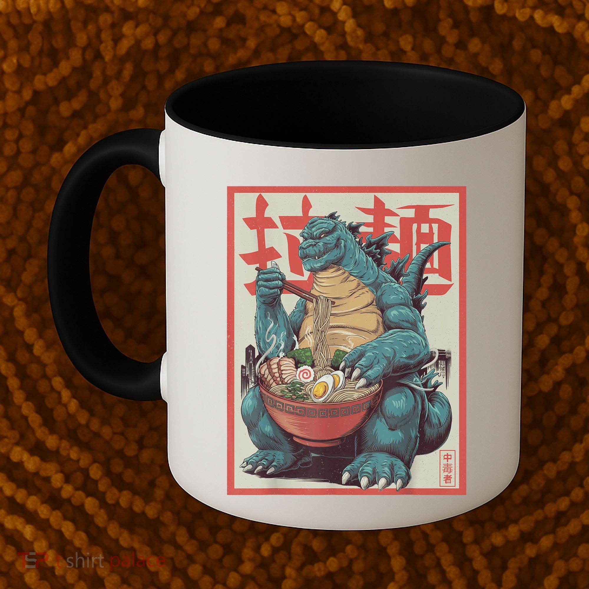 Dinosaur Ramen Japanese Art Graphic Kawaii Monster Anime Coffee Mug