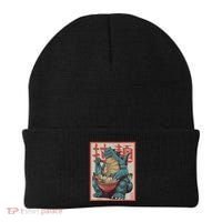 Dinosaur Ramen Japanese Art Graphic Kawaii Monster Anime Beanie thumb 0