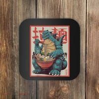 Dinosaur Ramen Japanese Art Graphic Kawaii Monster Anime Coaster thumb 0