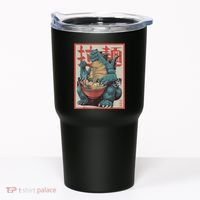 Dinosaur Ramen Japanese Art Graphic Kawaii Monster Anime Tumbler thumb 0