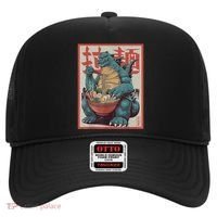 Dinosaur Ramen Japanese Art Graphic Kawaii Monster Anime Hat thumb 0