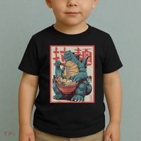 Dinosaur Ramen Japanese Art Graphic Kawaii Monster Anime Toddler T-Shirt thumb 2