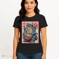 Dinosaur Ramen Japanese Art Graphic Kawaii Monster Anime Women's T-Shirt thumb 4