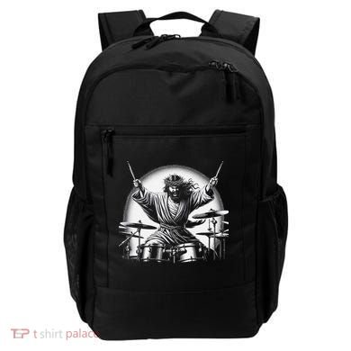 Drummer Rock Jesus Drumming Backpack