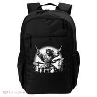 Drummer Rock Jesus Drumming Backpack thumb 0