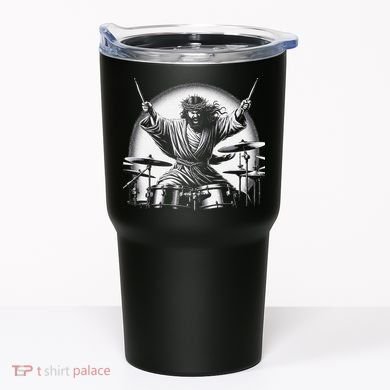 Drummer Rock Jesus Drumming Tumbler