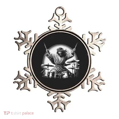 Drummer Rock Jesus Drumming Ornament
