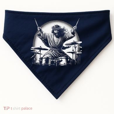 Drummer Rock Jesus Drumming USA-Made Doggie Bandana