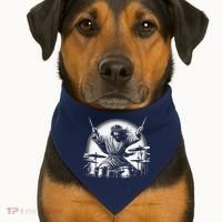 Drummer Rock Jesus Drumming USA-Made Doggie Bandana thumb 1