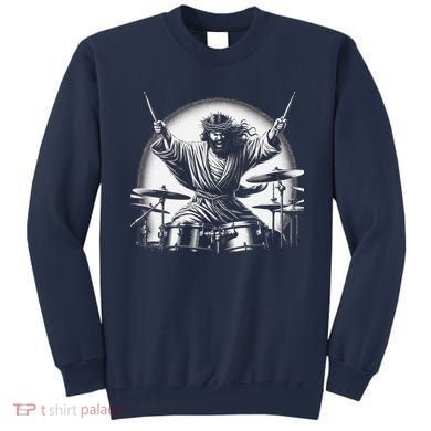 Drummer Rock Jesus Drumming Sweatshirt