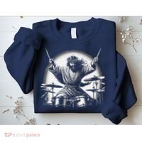 Drummer Rock Jesus Drumming Sweatshirt thumb 2