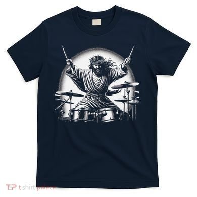 Drummer Rock Jesus Drumming T-Shirt