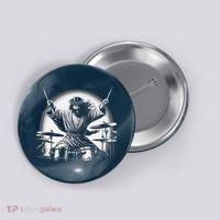 Drummer Rock Jesus Drumming Button thumb 0