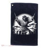 Drummer Rock Jesus Drumming Golf Towel thumb 0