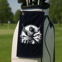 Drummer Rock Jesus Drumming Golf Towel thumb 2