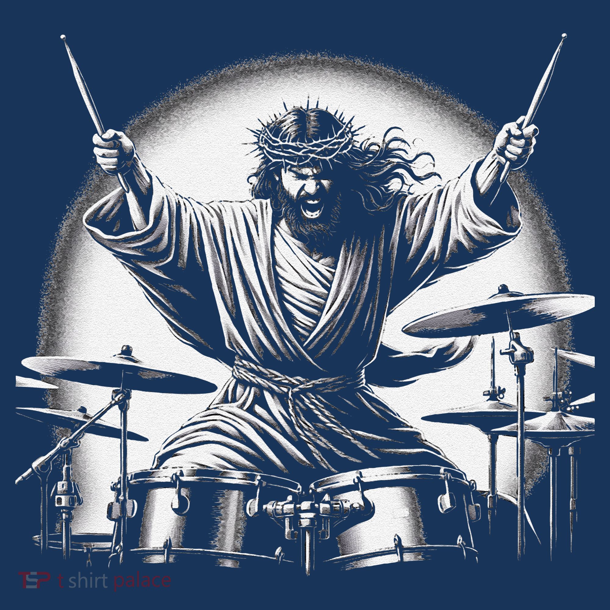 Drummer Rock Jesus Drumming Visor