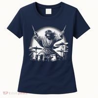 Drummer Rock Jesus Drumming Women's T-Shirt thumb 0