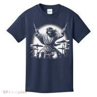 Drummer Rock Jesus Drumming Kids T-Shirt thumb 0