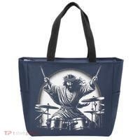Drummer Rock Jesus Drumming Tote Bag thumb 0
