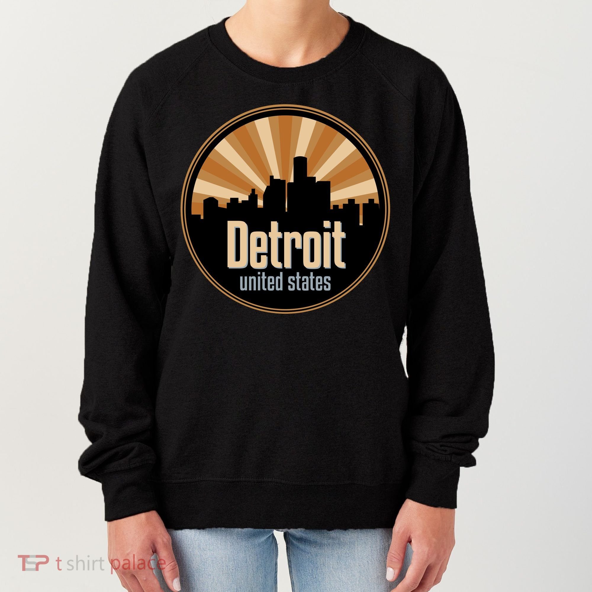 Detroit Record Label Skyline Symbol Women's Sweatshirt