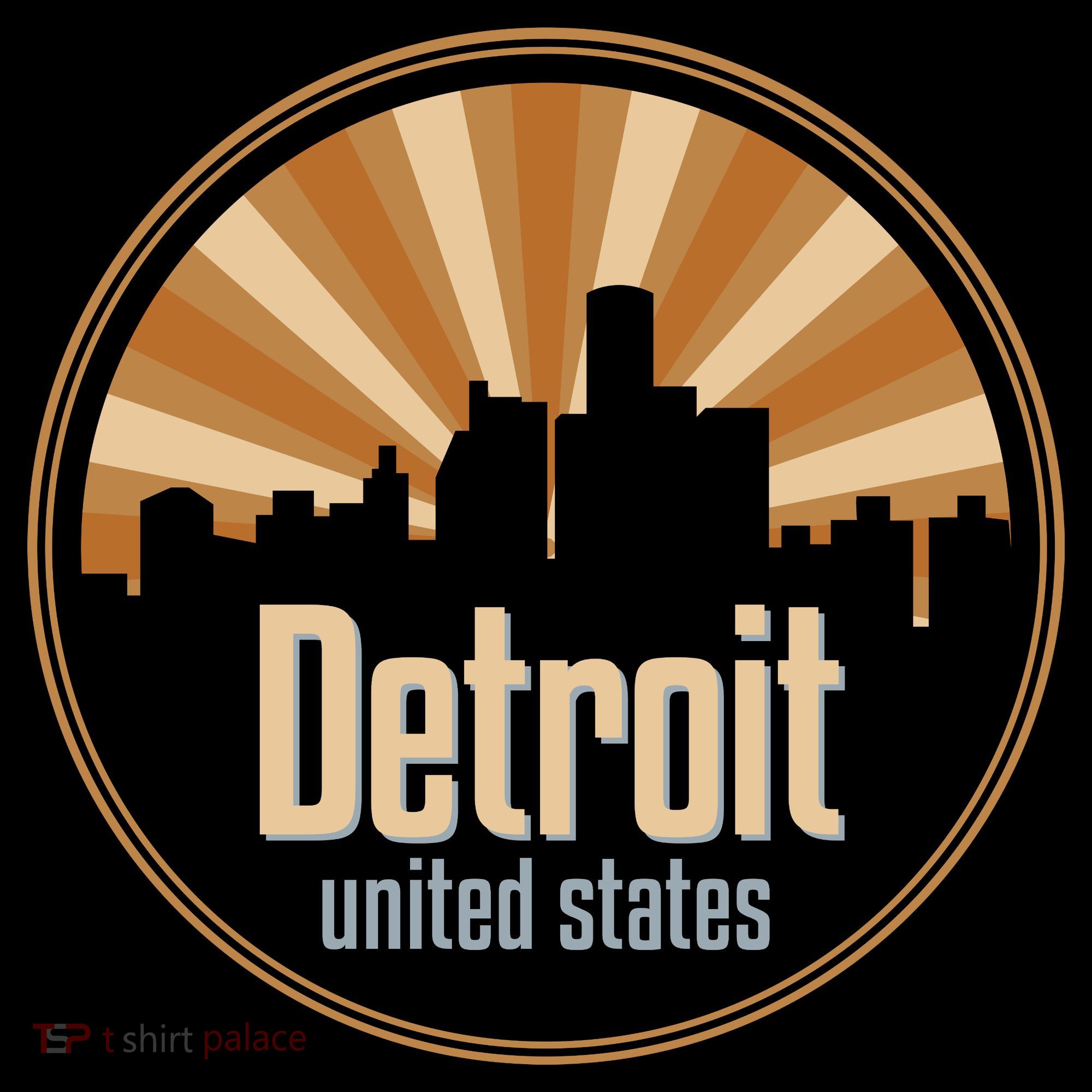 Detroit Record Label Skyline Symbol Coaster
